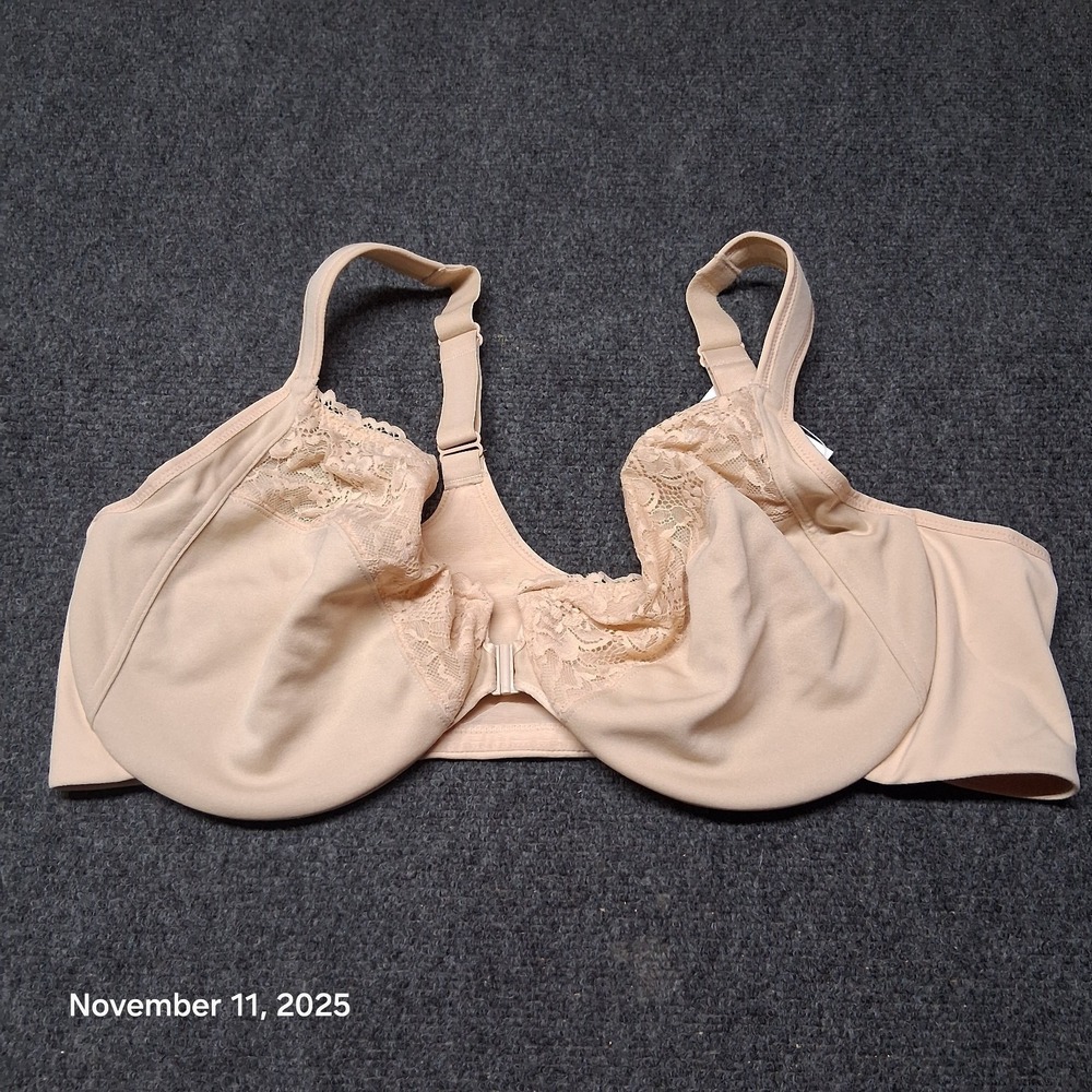 Cacique Uplift‎ Plunge Size 46DDD Beige Simply Wire-Free NWT Lace Trim